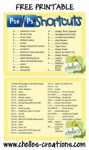 Photoshop Elements and Photoshop shortcuts - www.chelles-creations.com