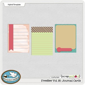 WendyBird Designs - Hybrid Template Freebie #16 Journal Cards